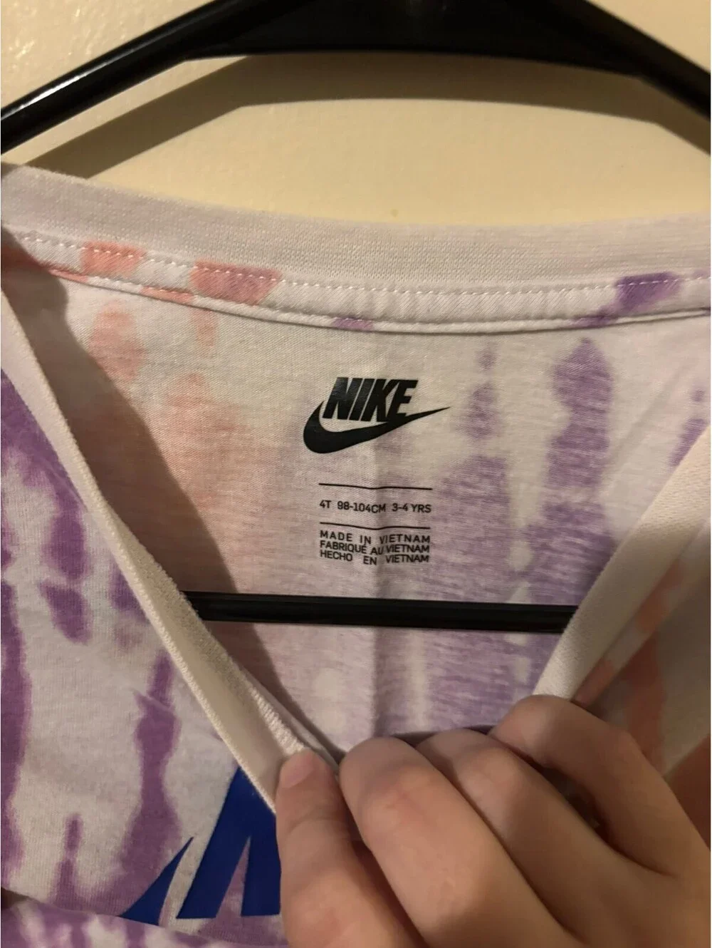 Nike Tie-Dye Crop T-Shirt for Kids Size 4T